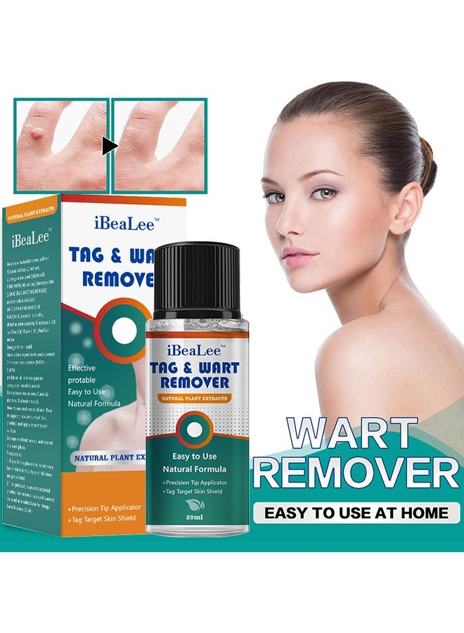 iBealee Natural & Safe Wart And Mole Remover Liquid, Wart Remover Liquid, Salicylic Acid Fast-Acting Formula For Plantar Warts, Skin Tags, Corns & Callus Removal, Pain-Free Scar-Free Treatment, Toes & Foot Care For Men & Women, 20ml - Image 2